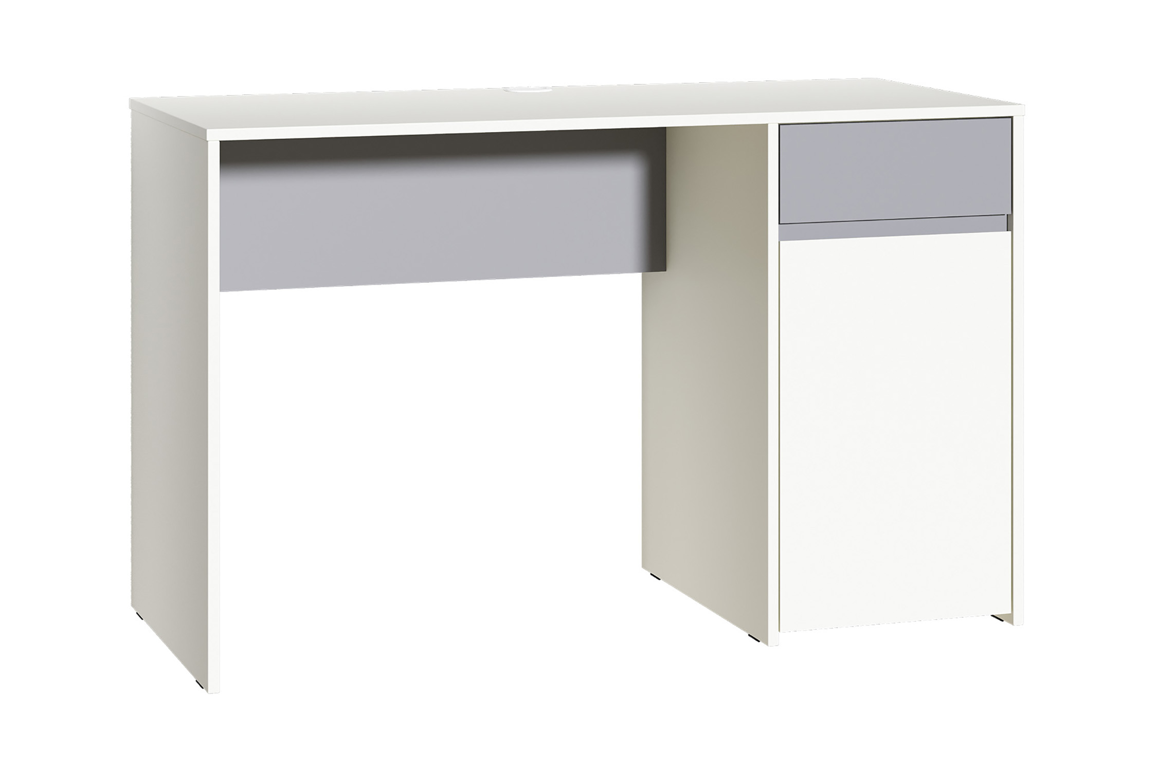 Стол Торонто 12.149 белый шагрень / стальной серый