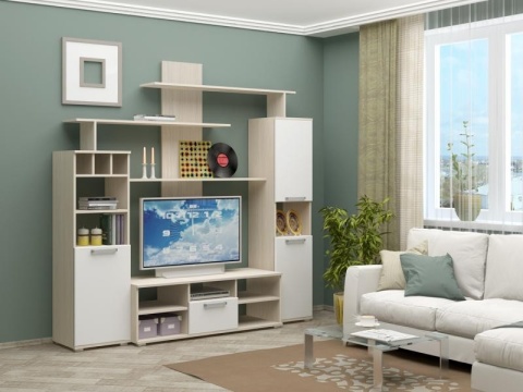 Гостиная Март-2 МДФ (Ш-2354 х В-1832 х Г-470 мм)/Разные Цвета