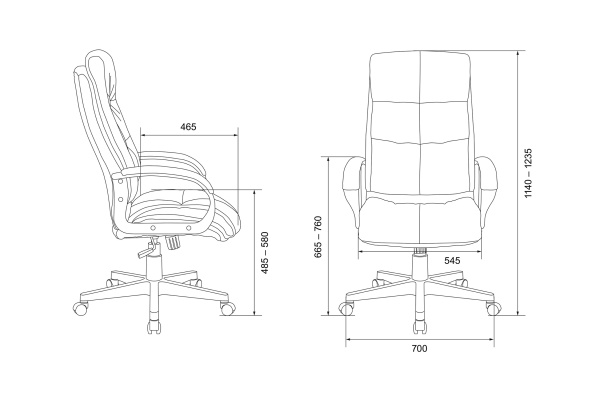 Кресло руководителя Бюрократ CH-824 бежевое