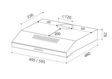 Подвесная вытяжка S 600 INOX