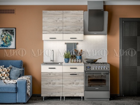 Кухонный Гарнитур Риана 1000 мм ЛДСП/Крафт Светлый