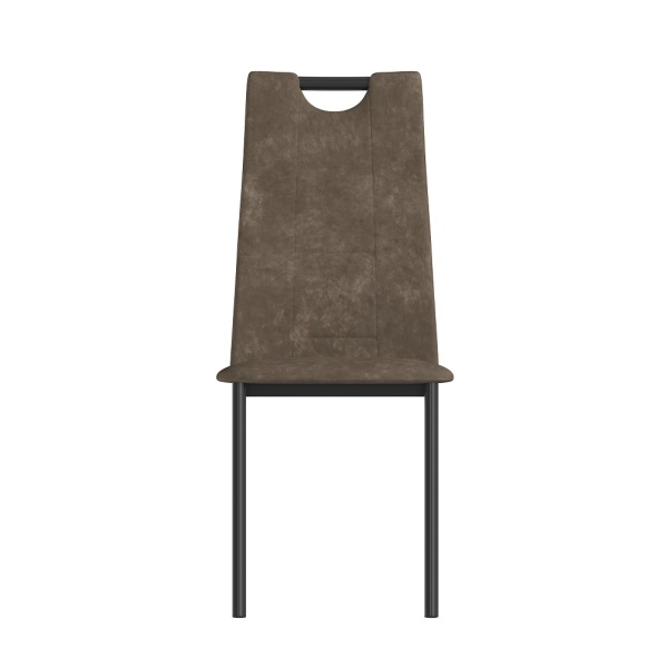 Комплект стульев Орлеан (4 шт), черный велюр коричневый