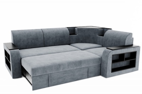 Диван Угловой Фаворит с ножками-кубышками/Ш-2460 х Г-1810 х В-880 мм/Спальное место Ш-1350 х Г-2000 мм